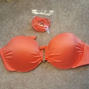 Bandeau Victoria's secret coral bikini